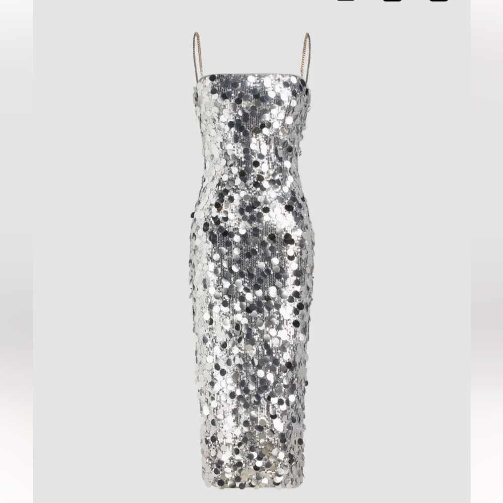 Sequin dress with chain straps from cider